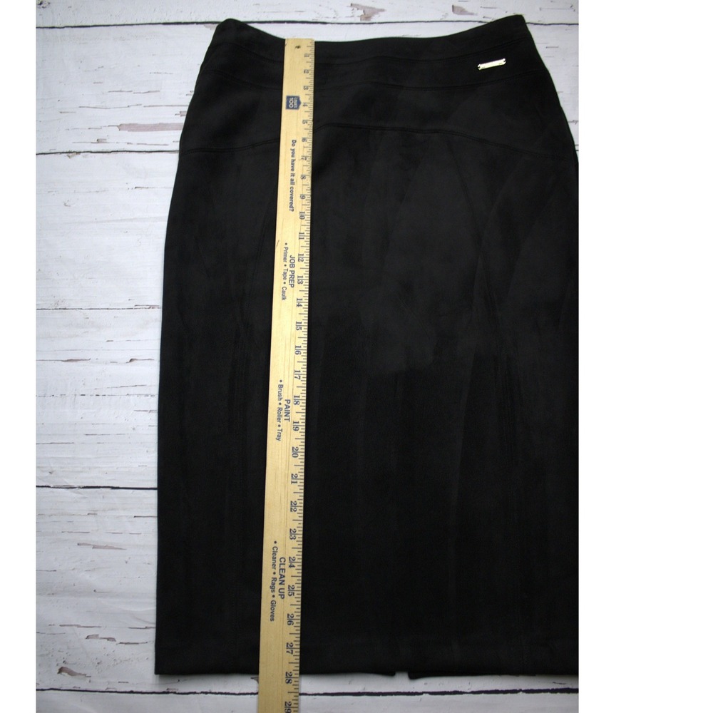 Marc New York Andrew Marc Black Faux Suede Pencil Skirt Small M3MSE319 - Picture 5 of 8